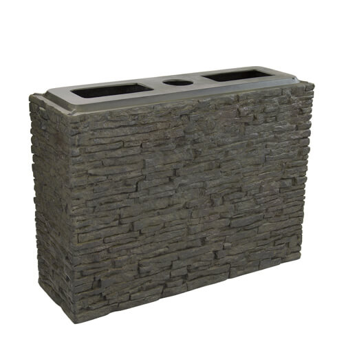 LARGE STRAIGHT STACKED SLATE WALL BASE