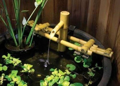 Aquascape Adjustable Pouring Bamboo Fountain w/pump