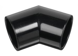 Black PVC 45 degree elbow 1 1/2