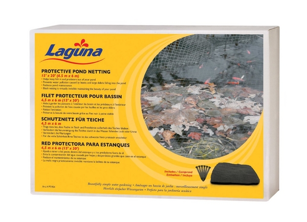 Laguna 15' x 20' Pond Netting w/placement stakes, Black