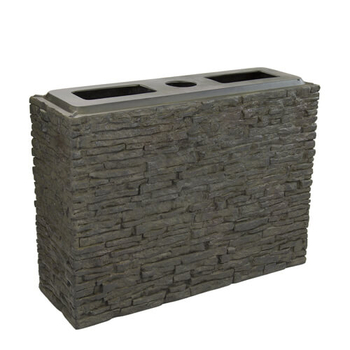 LARGE STRAIGHT STACKED SLATE WALL BASE | Color Falls, FastFalls, FilterWeirs, & Spillways