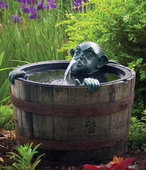 Aquascape Man in Barrel Spitter w/o pump | Fountains - Spitters