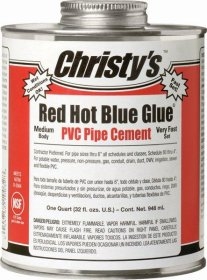 Christys Red Hot Blue Glue 8 oz. | Stainless Steel Hose Clamps, Teflon Tape, Purple Primer, & PVC Glue