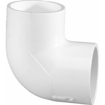 White PVC 90 degree elbow 2
