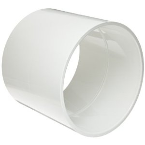 White PVC coupling 1 1/2