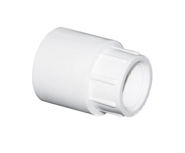 White PVC reducing female adapter 3/4